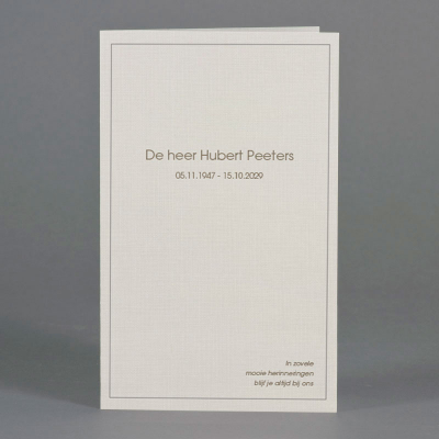 Dubbele rouwkaart met grijze linnenlook - per 2 (642.278)