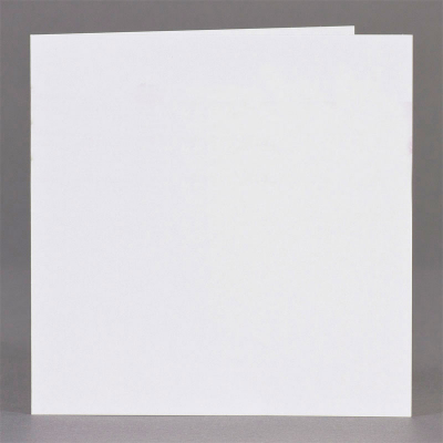 Vierkant wit rouwprentje op papier met lichte structuur - per 1 (650.005)