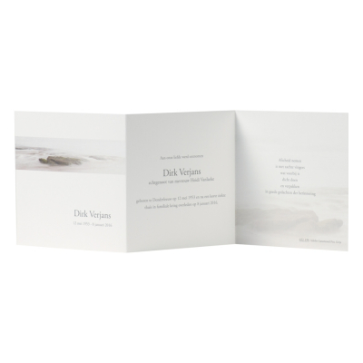 Drieluik rouwprentje rots in water - coupon per 2 (653.139)