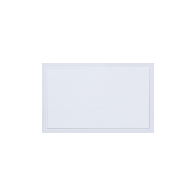 Dankkaart / deelnemingskaart blanco wit met grijs kader (678.062)