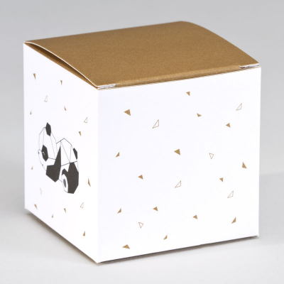 Kubusdoosje met geometrische panda  (719.096)