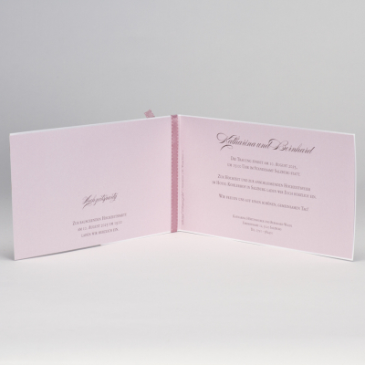 Hochzeitskarte mit Spitze Stanzung & rosa Einleger

 (108.093)