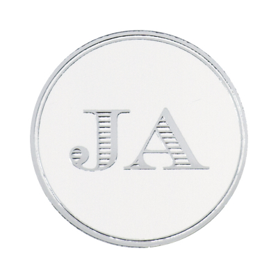 Verschlußsiegel mit "Ja" in Silber (175.101)