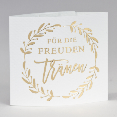 Freudentränen mit Lorbeerkranz in Goldfolie (248.001)