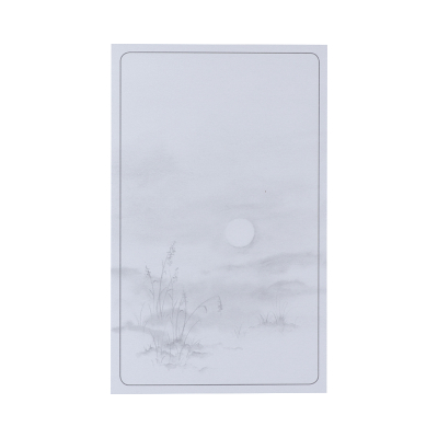 Doppelkarte mit untergehender Sonne und grauem Rahmen (642.048)
