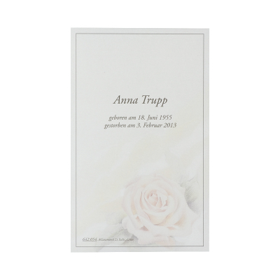 Doppelkarte mit rosa Rose und grauem Rahmen (642.054)