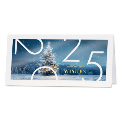 Neujahrskarte Warm new year wishes mit Jahreszahl  (844.016)