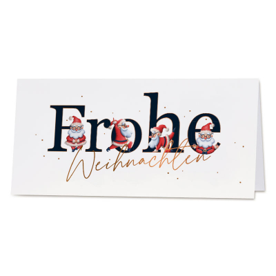 Exklusive Weihnachtskarte mit Yoga-Weihnachtsmännern (864.089)