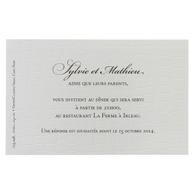 Carte lunch papier croco
 (123.048)