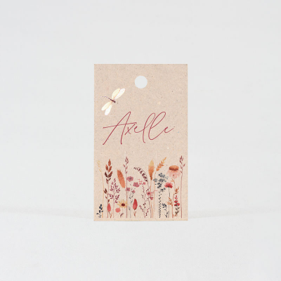 Etiquette kraft fleurs des champs (535.138)