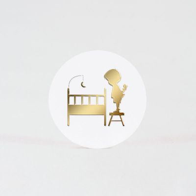 Timbre de scellage silhouette grand frère en dorure (571.130)