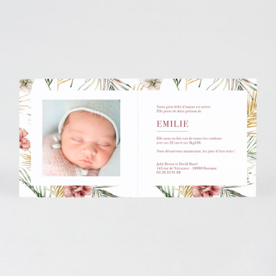 Faire-part naissance tropical chic (581.059)