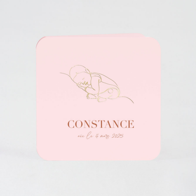 Faire-par naissance rose et dorure (581.065)