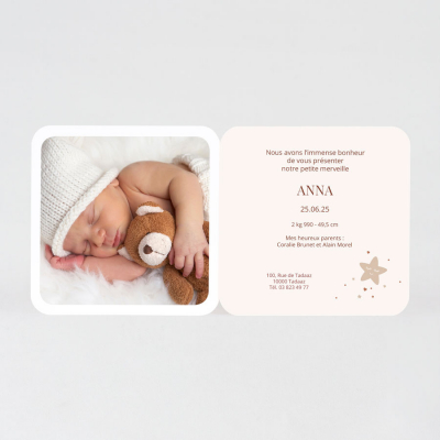 Faire-part naissance univers vintage
 (581.100)