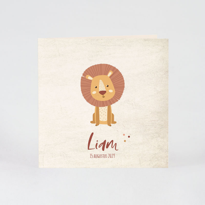 Faire-part naissance lionceau joyeux (585.019)