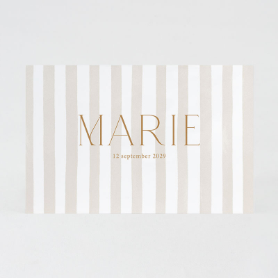 Faire-part naissance fond ligné sur papier épais (585.053)