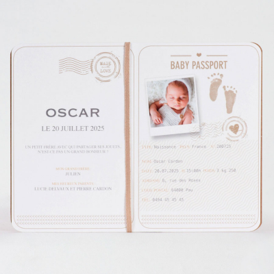 Faire-part passeport bébé
 (589.025)