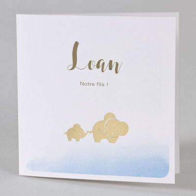 Faire-part maman et bébé éléphant 
 (589.082)