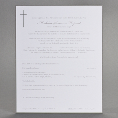 Billet religieux bord gris foncé
 (620.018)