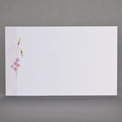 Carte civile épis de blé et fleurs roses
 (641.008)