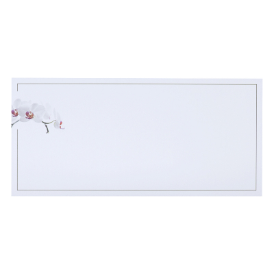 Carte civile papier blanc orchidée
 (643.121)