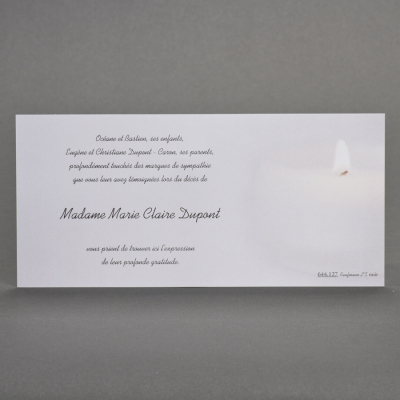 Carte civile bougie fond dégradé gris
 (644.127)
