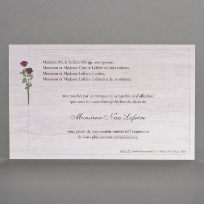 Coupon de 2 cartes duo "roses rouges" (645.157)