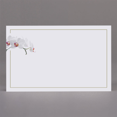 Carte civile papier blanc orchidée
 (670.121)