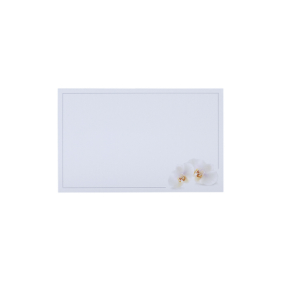 Carte civile papier blanc avec orchidées 
 (671.128)