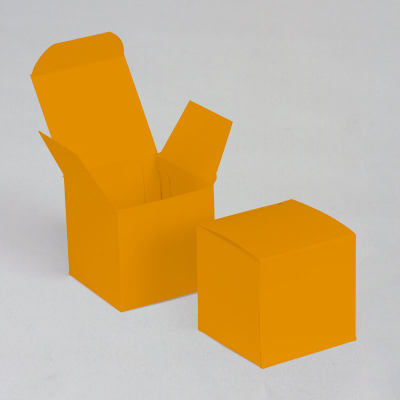 Boîte cube couleur ocre (711.003)
