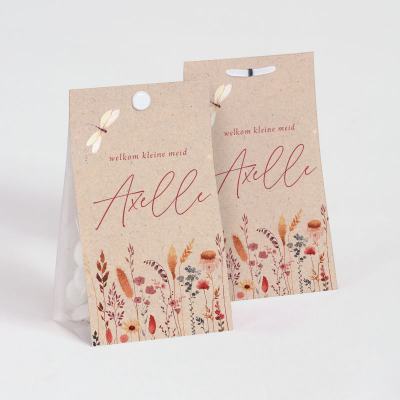 Etui à dragées kraft fleurs des champs (745.138)
