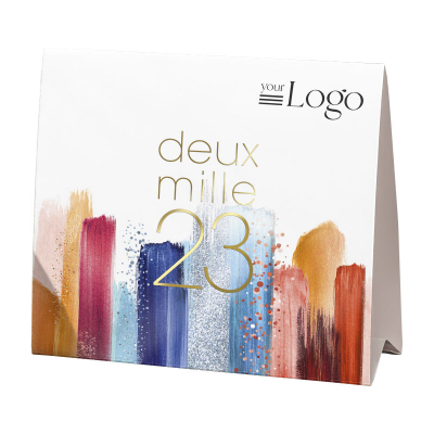 Carte de vœux calendrier 2023 effet peinture (842.133)