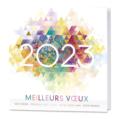 Carte de vœux mosaïque de couleurs 2023 (842.137)