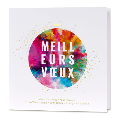 Cartes de vœux entreprise colorée "meilleurs vœux" (843.120)