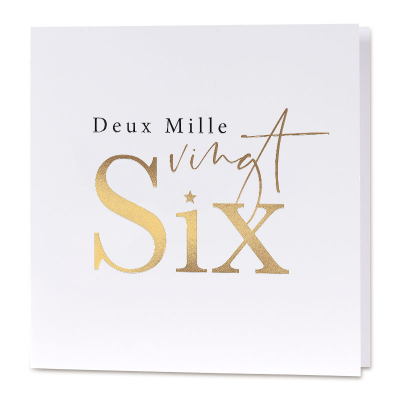 Carte de vœux entreprise papier texturé et dorure chic (845.105)