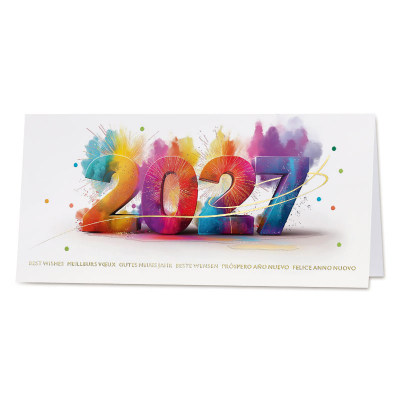Carte de vœux fusion de couleurs 2027 (846.023)