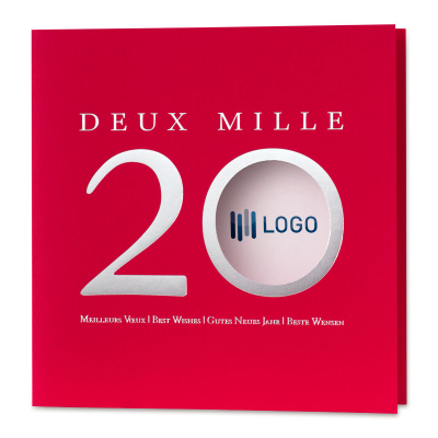 Carte de vœux rouge deux mille 20  (849.118)