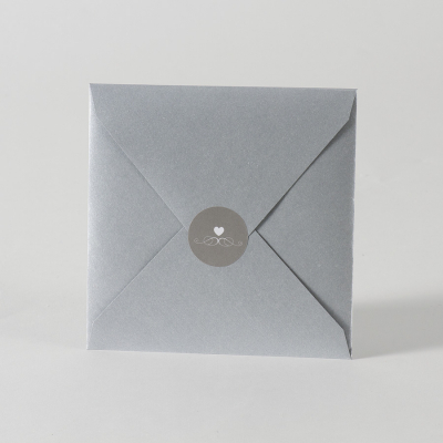 Vierkante envelopkaart - silver (105.040)