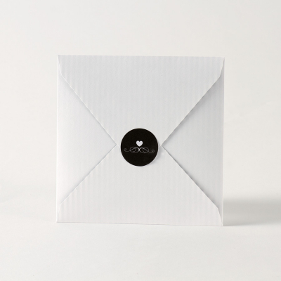 Vierkante envelopkaart - black & white (105.041)