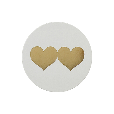 Sluitzegel twee harten in goudfolie (173.072)