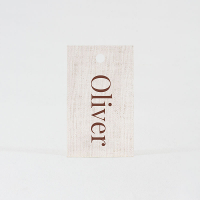 Label beige linnenlook (535.049)