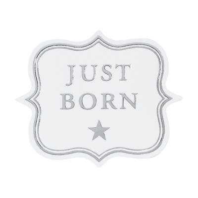Sluitzegel 'Just Born' zilverfolie (573.111)