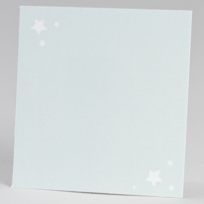 Mintgroen borrelkaartje met witte sterren (576.306)