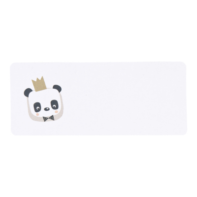Adresetiket panda met kroon (577.204)
