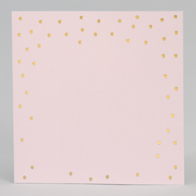 Borrelkaartje roze met gouden confetti (577.307)