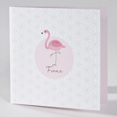 Flamingo met mint geometrisch patroon (586.115)