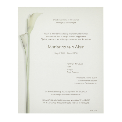 Kaart met calla
 (633.081)