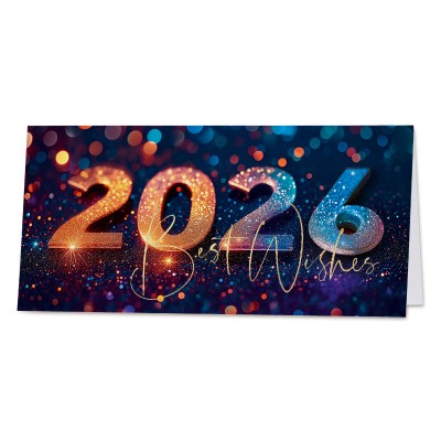 Feestelijke zakelijke nieuwjaarskaart 2026 met goudfolie (845.006) Feestelijke zakelijke nieuwjaarskaart 2026 met goudfolie (845.006)
