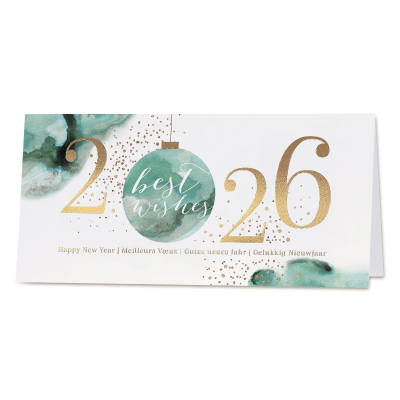 Elegante nieuwjaarskaart 2026 met aquarellook (845.011) Elegante nieuwjaarskaart 2026 met aquarellook (845.011)