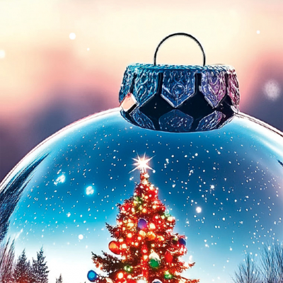 Kerstkaart met prachtige kerstboom in glanzende kerstbal Best Wishes (845.080) Kerstkaart met prachtige kerstboom in glanzende kerstbal Best Wishes (845.080)